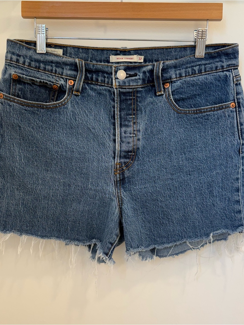 Levi’s Premium Raw-Hem Denim Shorts